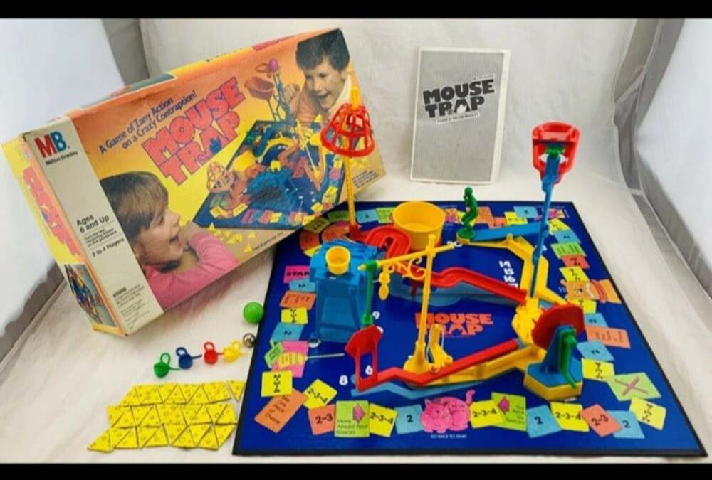 Vintage 1986 Mouse Trap Board Game Milton Bradley 100% COMPLETE EUC Instructions